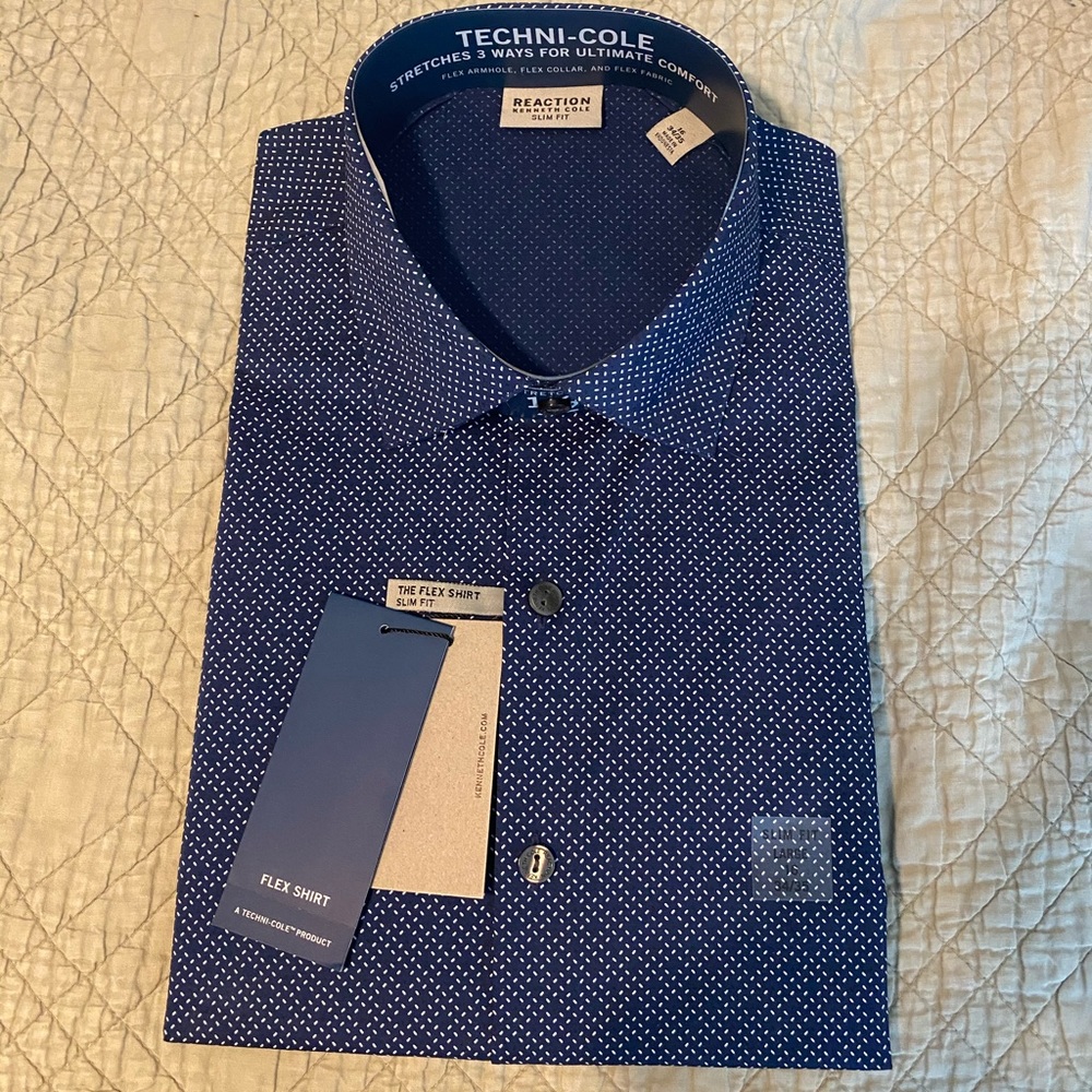 Kenneth Cole Slim Fit “The Flex Shirt” Button Down